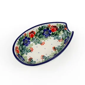 Podstawka pod łyżkę 381 12/8,5cm <br> 1535X Czerwony wianuszek